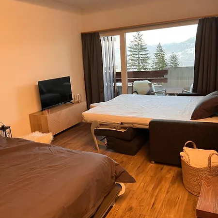 Elegant Renove Avec Vue A Lägenhet Anzère